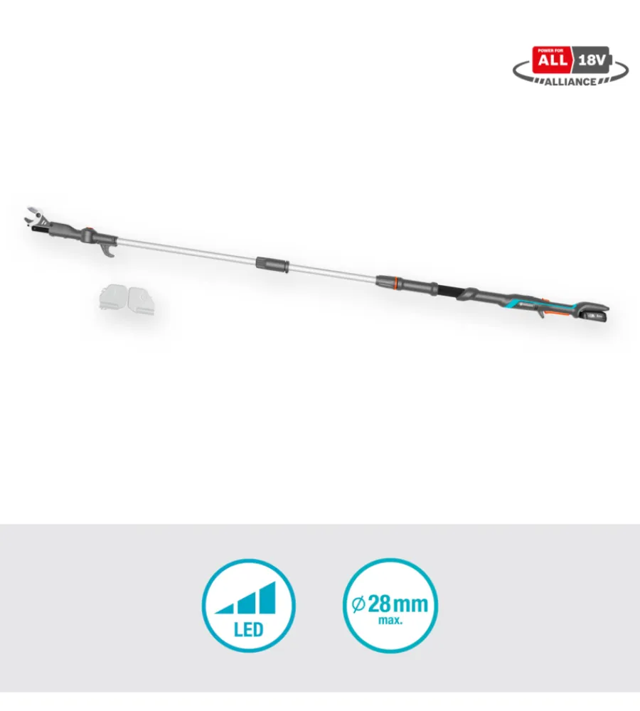 Sale Svettatoio telescopico a batteria "highcut" taglio 28 mm 18v 2,0ah Potatori