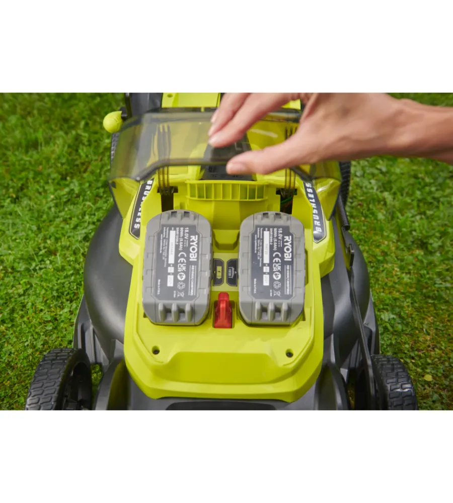 Ryobi Tagliaerba|Tagliaerba a batteria "ry18lmx40c-240" taglio 40 cm 18v, due batterie 4.0ah incluse