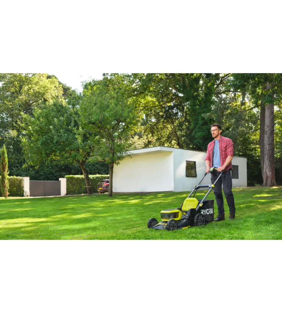 Best Tagliaerba a batteria "ry18lmx46a-250" taglio 46 cm 18v, due batterie 5.0ah incluse Tagliaerba