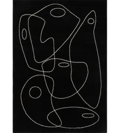 Tessile D'Arredo- Tappeto "atelier" nero, 133x190 cm
