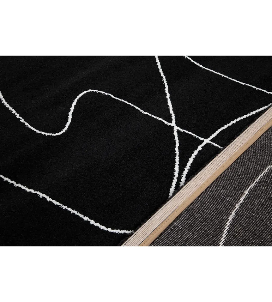 Tessile D'Arredo- Tappeto "atelier" nero, 133x190 cm