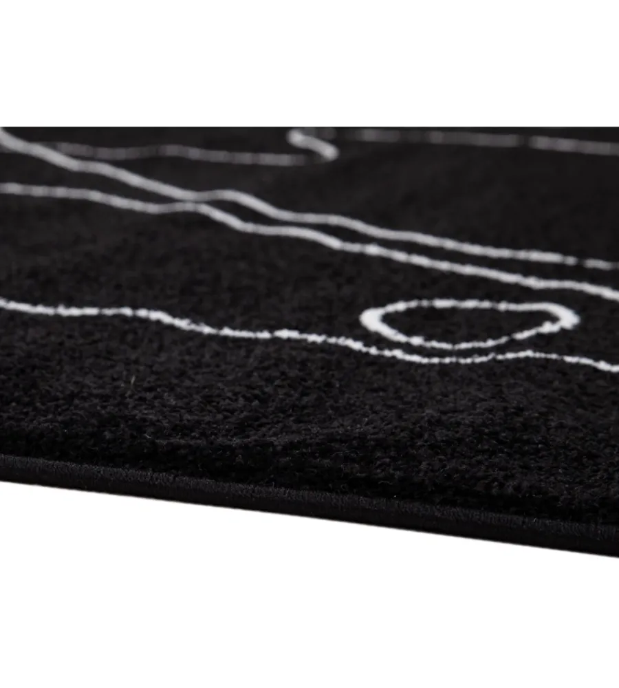 Tessile D'Arredo- Tappeto "atelier" nero, 133x190 cm