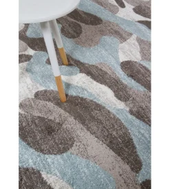Tessile D'Arredo|Tappeto "camouflage" azzurro, 170x120 cm