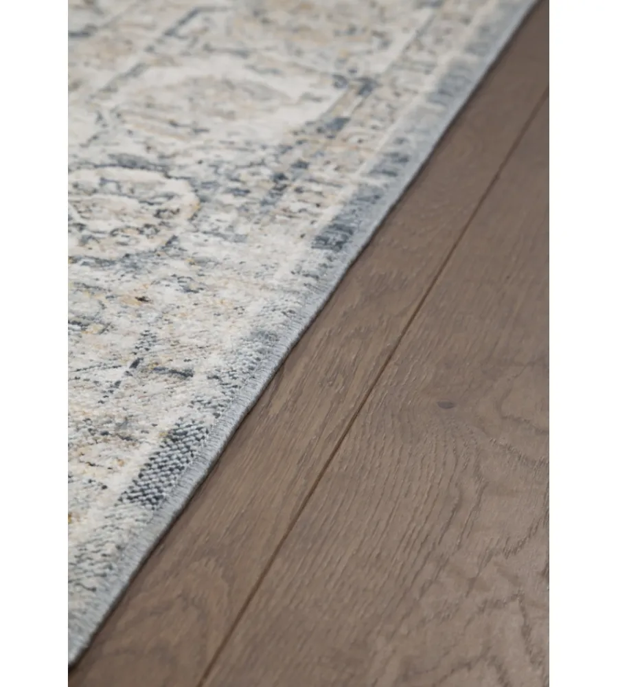 Tessile D'Arredo- Tappeto "caravan" blu grigio, 190x133 cm