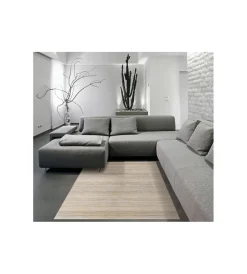 Tessile D'Arredo- Tappeto da interno in bamboo "gesso", 120x180 cm
