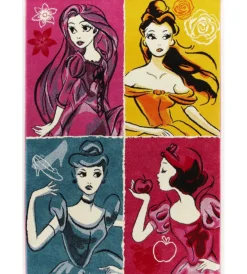 Tessile D'Arredo- Tappeto "disney princess" multicolor, 133x190 cm