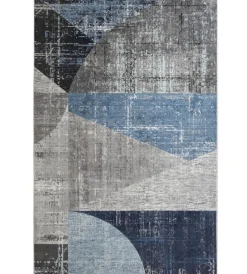 Outlet Tappeto "double" blu celeste, 133x190 cm Tessile D'Arredo