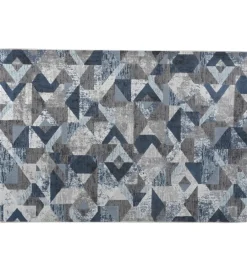 Tessile D'Arredo- Tappeto "double" grigio celeste, 110x170 cm