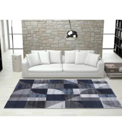 Hot Tappeto "double" grigio celeste, 133x190 cm Tessile D'Arredo