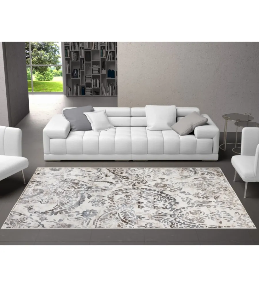 Tessile D'Arredo- Tappeto "double" marrone, 133x190 cm