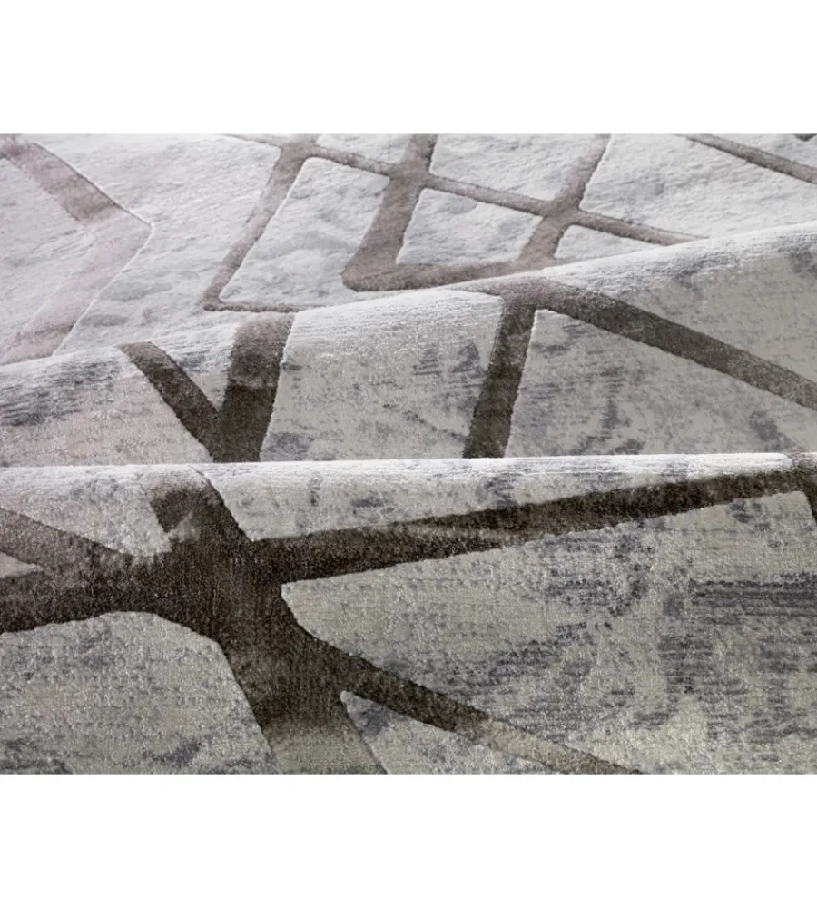 Tessile D'Arredo- Tappeto "double" marrone, 133x190 cm