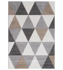Tessile D'Arredo- Tappeto "edition" triangoli grigi, 160x230 cm