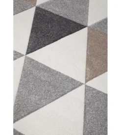 Tessile D'Arredo- Tappeto "edition" triangoli grigi, 160x230 cm