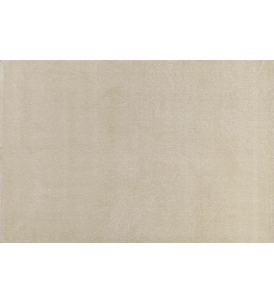 Tessile D'Arredo- Tappeto "milano" tinta unita crema, 133x190 cm
