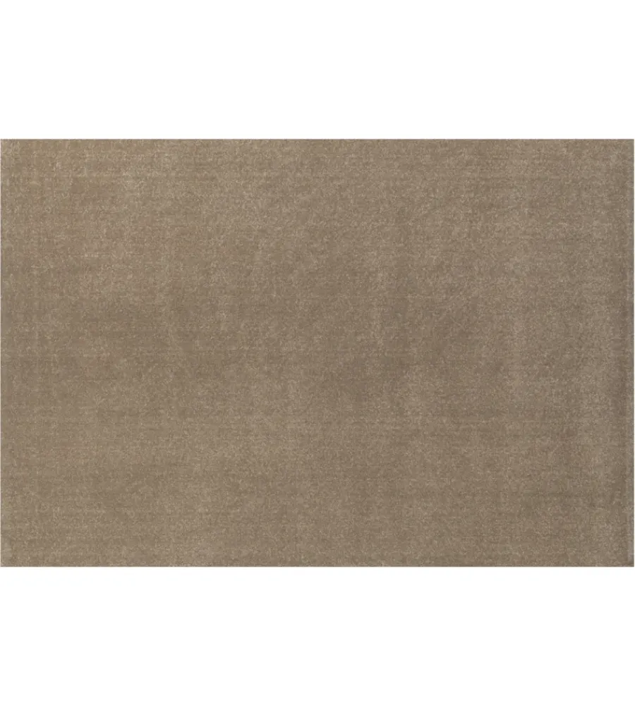 Tessile D'Arredo- Tappeto "milano" tinta unita tortora, 160x230 cm