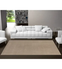 Tessile D'Arredo- Tappeto "milano" tinta unita tortora, 160x230 cm
