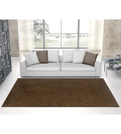 Sale Tappeto "milano" tinta unita marrone, 133x190 cm Tessile D'Arredo