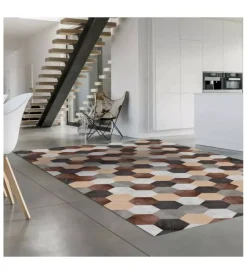 Tessile D'Arredo|Tappeto  "mixed wood" in vinile spessorato, 150x230 cm