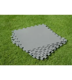 Bestway Piscine|Tappeto per piscina grigio 9 pezzi 50x50 cm