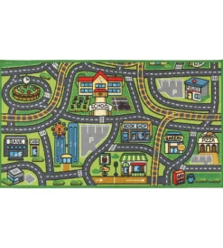 Tessile D'Arredo|Tappeto "play town" verde, 190x133 cm