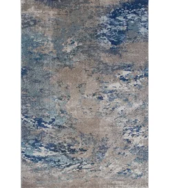 Tessile D'Arredo- Tappeto "soho" ecru blu, 230x160 cm