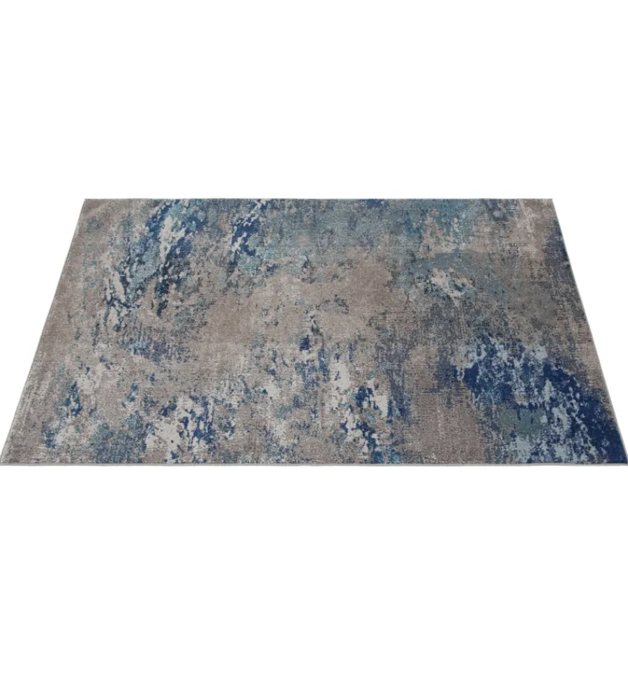 Tessile D'Arredo- Tappeto "soho" ecru blu, 230x160 cm