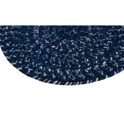 Tessile D'Arredo- Tappeto "solid" rotondo blu, ø 120 cm