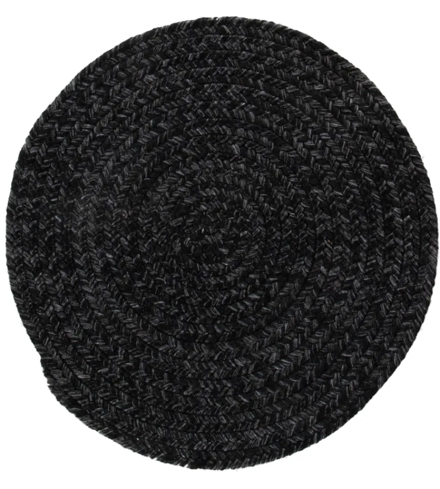 Tessile D'Arredo- Tappeto "solid" rotondo grigio scuro, ø 120 cm