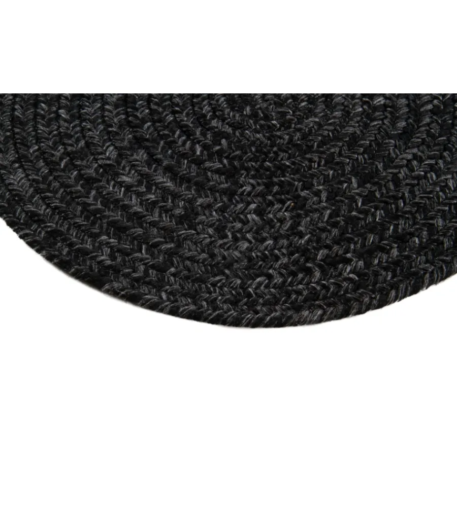 Tessile D'Arredo- Tappeto "solid" rotondo grigio scuro, ø 120 cm