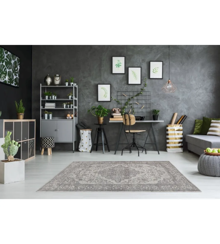 Tessile D'Arredo- Tappeto stile vintage "new argentella" dark, 200x290 cm