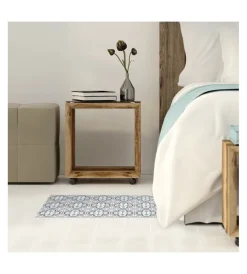 Tessile D'Arredo- Tappeto vinilico stampato "hidra tortora", 45x75 cm