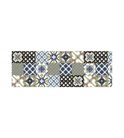 Tessile D'Arredo- Tappeto vinilico stampato "croma hidraulico", 50x140 cm