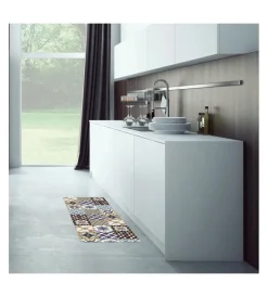 Tessile D'Arredo- Tappeto vinilico stampato "croma hidraulico", 50x140 cm