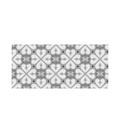 Tessile D'Arredo- Tappeto vinilico stampato "bcn grigio", 50x110 cm