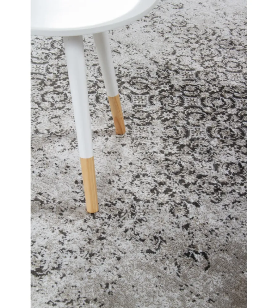 Tessile D'Arredo- Tappeto "vintage" classico antracite, 200x290 cm