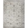 Tessile D'Arredo- Tappeto "vintage" grigio floreale, 200x290 cm