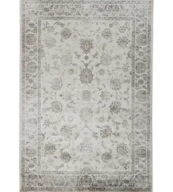 Tessile D'Arredo|Tappeto "vintage" grigio floreale, 160x230 cm