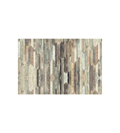 Tessile D'Arredo- Tappeto "vintage wood" in vinile spessorato, 150x230 cm