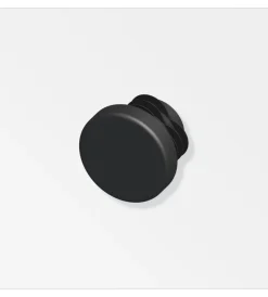 Ferramenta Per Mobili E Infissi-Alfer aluminium Tappo tondo a lamelle 19.5 penero 2 pezzi.