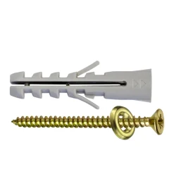 Outlet Tasselli + viti e rondelle (per battiscopa) ø 6 x 30 - 60 pz. Sistemi Di Fissaggio