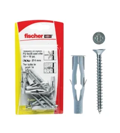Sistemi Di Fissaggio-Fischer Tasselli fu-v in nylon con viti 6x35v