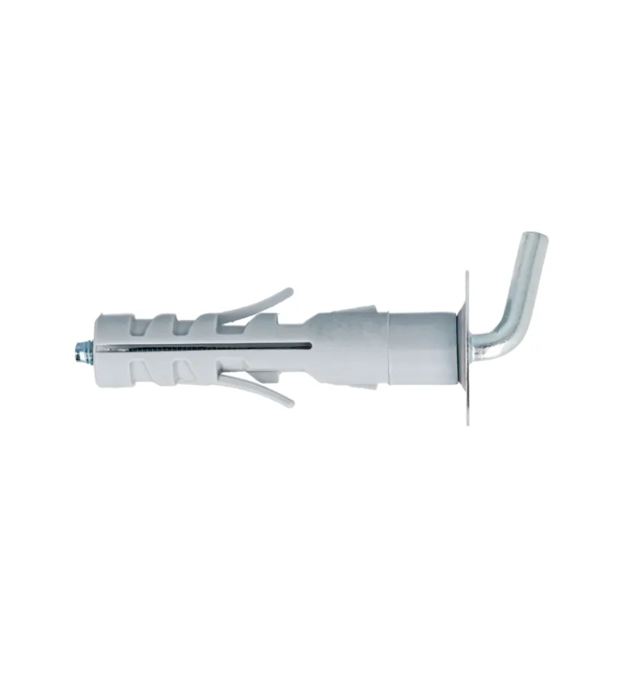 Sistemi Di Fissaggio- Tasselli in nylon ø 9 x 52 prolungati con gancio corto 6 pz.