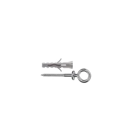 Outlet Tasselli in nylon ø 6 x 30 senza collarino con occhiolo chiuso 12 pz. Sistemi Di Fissaggio