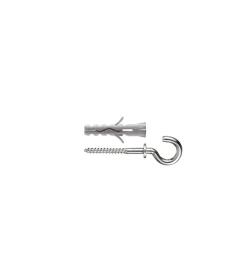 Sistemi Di Fissaggio|Tasselli in nylon ø 6 x 30 senza collarino con occhiolo aperto 12 pz.