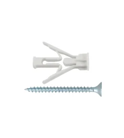 Sistemi Di Fissaggio|Tasselli in nylon espansione a farfalla 10 x 38 mm, con viti tps 4 x 50 - 6 pz.