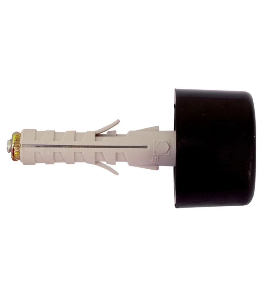 Sistemi Di Fissaggio- Tasselli nylon con paracolpi in gomma ø 9 x 45 nero - 2 pz.