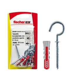 Fischer Sistemi Di Fissaggio|Tasselli universali duopower 6 c/3 k con occhiolo chiuso