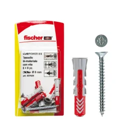 Sistemi Di Fissaggio-Fischer Tasselli universali duopower 6 s k con vite