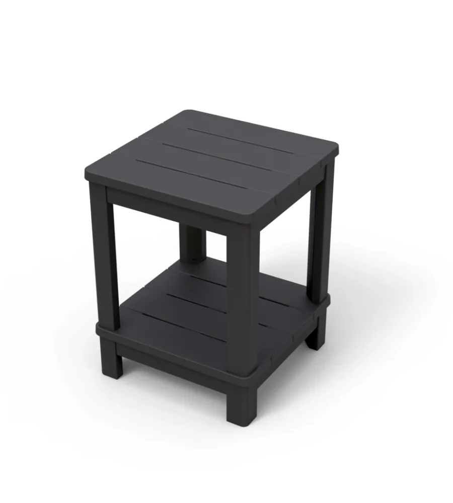 Hot Tavolino da esterno "deluxe side table" colore grafite, 40,5x40,5x57 cm - Mobili Da Giardino E Accessori