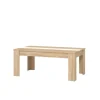 BellaHome Tavolini|Tavolino da soggiorno quercia con inserto bianco e grigio, 112x65,5x46,5 cm